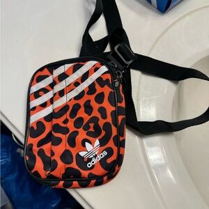 Adidas Originals X Rich Mnisi Crossbody Pouch Shoulder Bag - Leopard Print